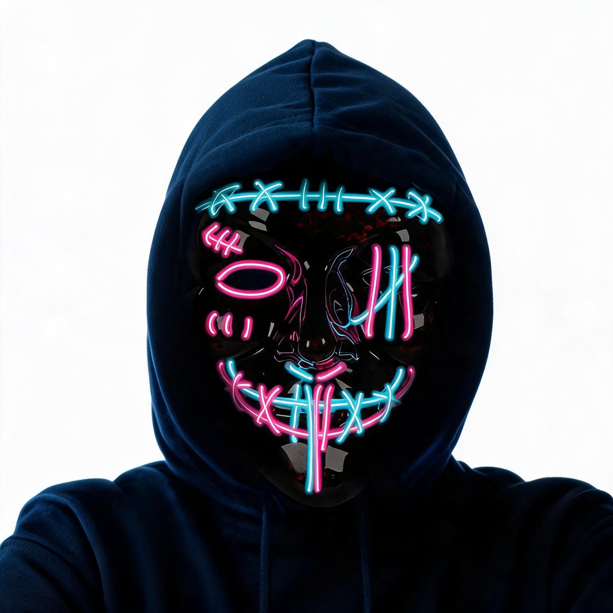 Led Purge Mask Halloween - Набор из 3 штук: страшная маска