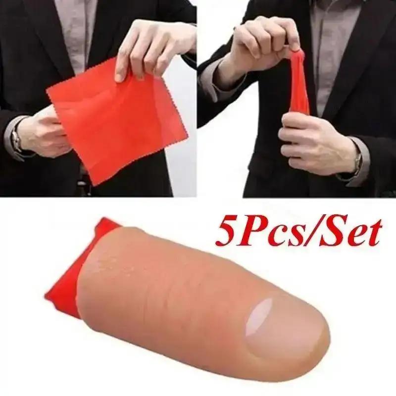 Thumb Tip Magic Trick Set - 5 шт./компл., популярные поддельные мягкие кончики