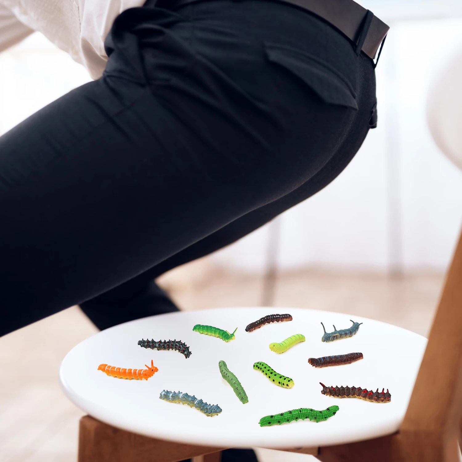 Prank Toys - 12 шт., модели насекомых, гусеница, розыгрыши,