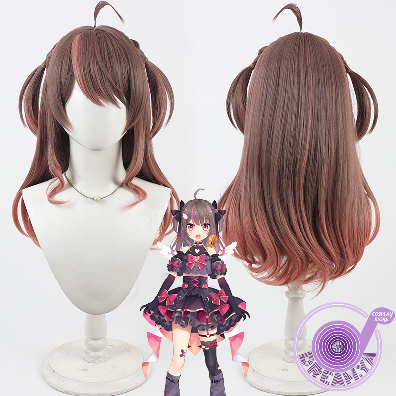 Anime Cosplay Wig Heat Resistant - Нацуро Мацури Косплей Парик Vtuber Коричневые