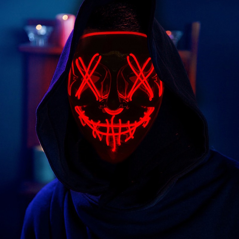 Led Purge Mask Halloween - Неоновая светодиодная маска для Хэллоуина, маска