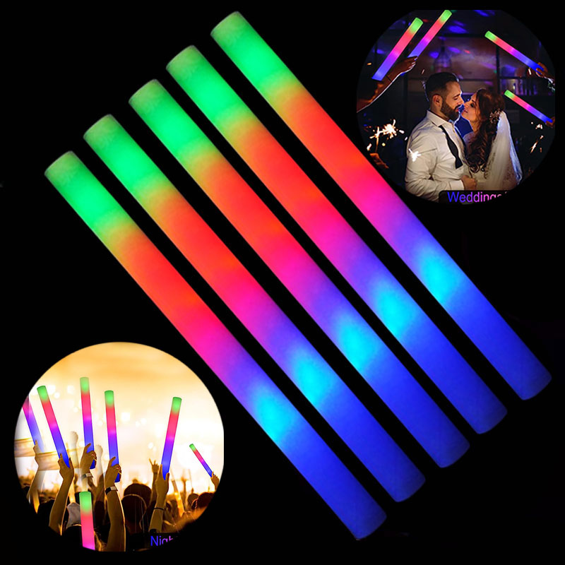 Светящаяся вспененная палочка, – обзор и цена Flashing Led Foam Sticks Party