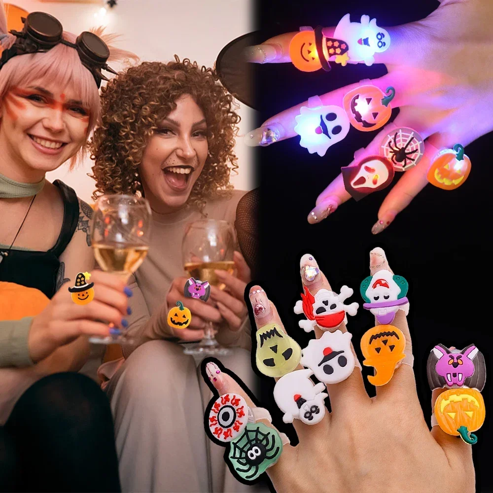 Светящиеся кольца на Хэллоуин, – обзор и цена Glow In The Dark Party Glasses