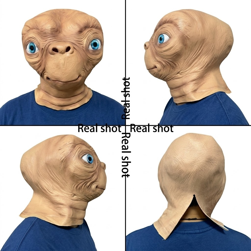 ET Alien Латексная маска Хэлло – обзор и цена Latex Alien Mask Realistic