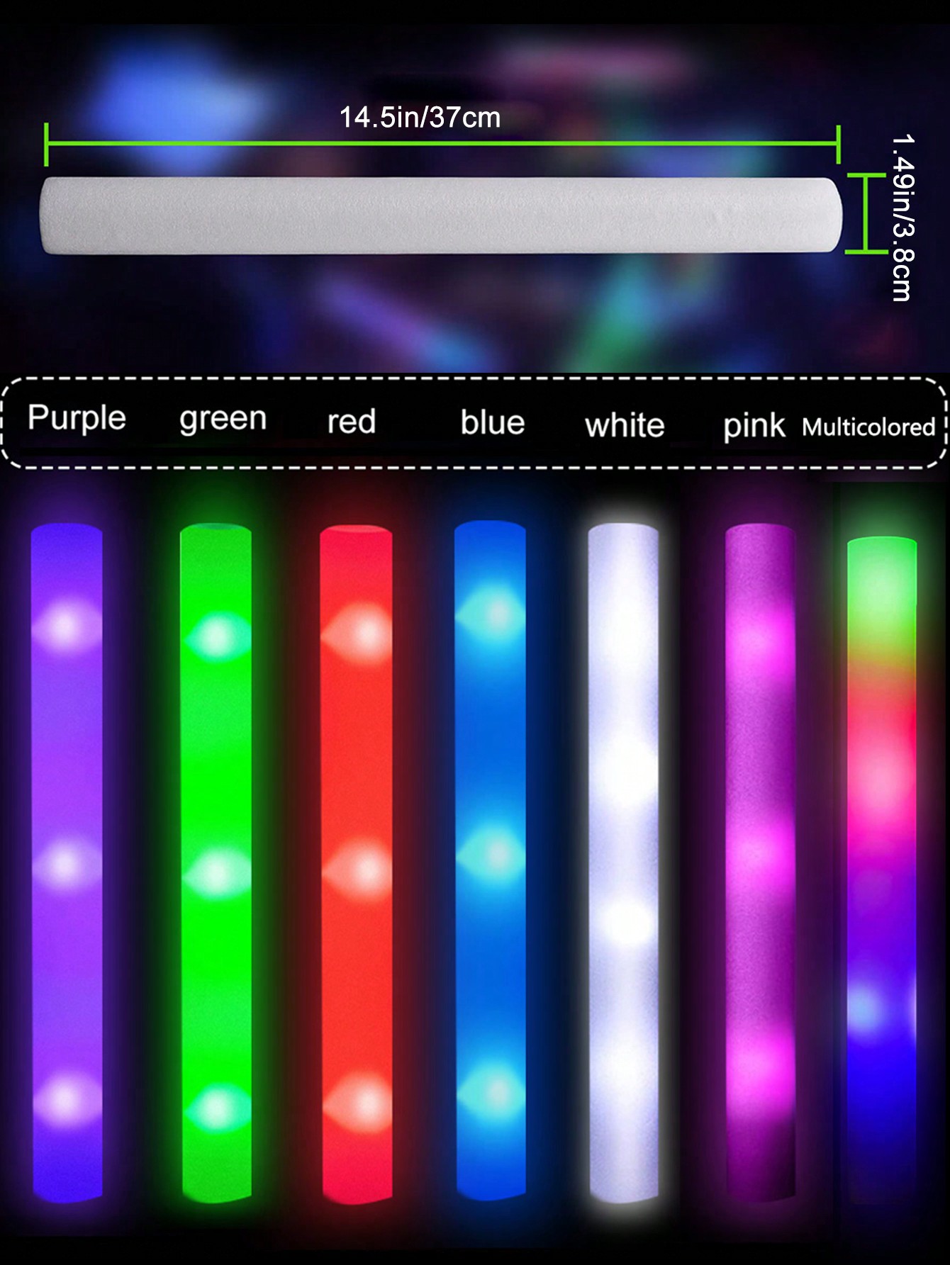 20/30 шт., вспышка-Стробоскоп – обзор и цена Flashing Led Foam Sticks Party