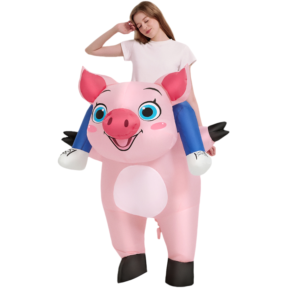 Новый розовый надувной костюм  – обзор и цена Inflatable Dinosaur Costume Adult