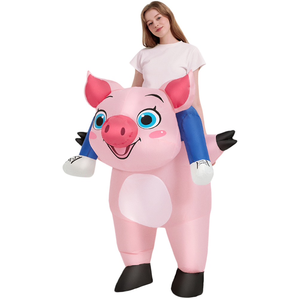 Новый розовый надувной костюм  – обзор и цена Inflatable Dinosaur Costume Adult