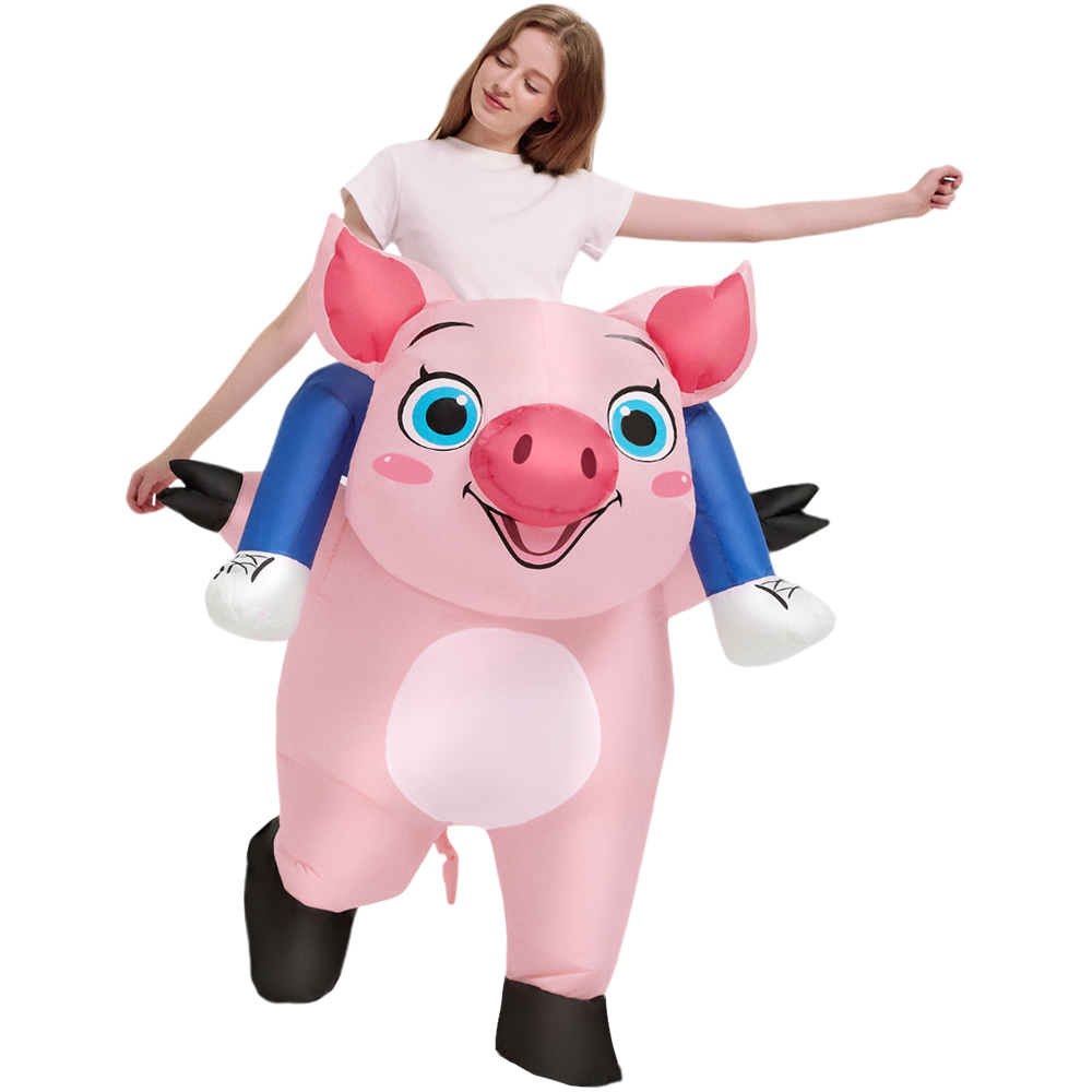 Новый розовый надувной костюм  – обзор и цена Inflatable Dinosaur Costume Adult