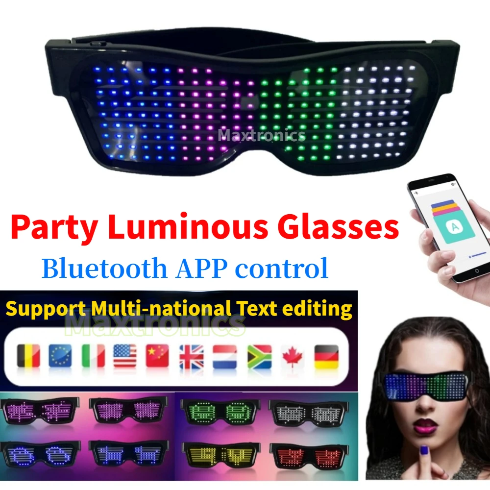 Многоязычные светодиодные очки – обзор и цена Glow In The Dark Party Glasses